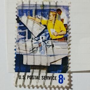 1973 US 8c Mail Canceling Postal Employees Stamp #1493 Used Cancelled